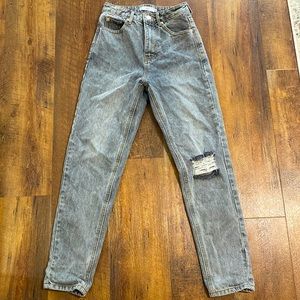 I am selling a pair of mom jeans. Brand: Adika  Size: XS or 00  Wash: gray